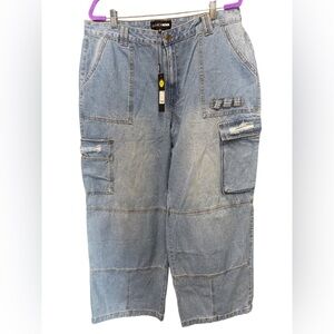 New fashion NOVA  women 16 Blue Denim Cargo Pants